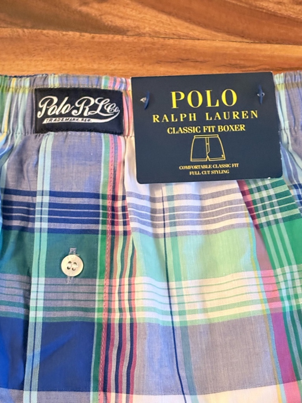 NWT Ralph Lauren Polo Men’s Madras Plaid Boxer Shorts Small S Boxers Loungewear - Picture 3 of 6